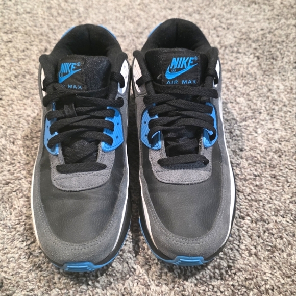 2020 Nike Air MAX 90 REVERSE Laser Blue Size 7y Mens - Picture 4 of 7